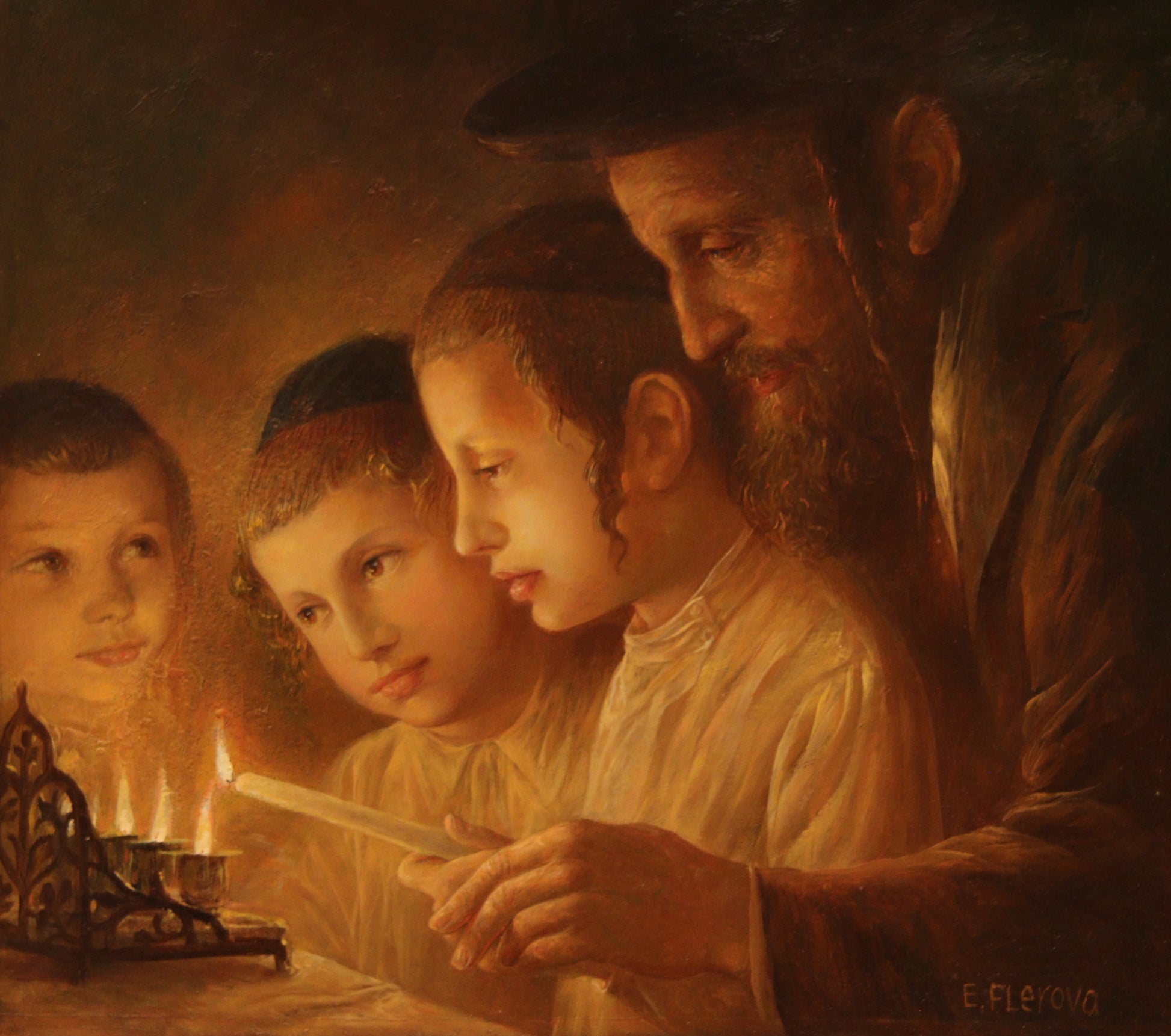 LIGHTING THE MENORAH