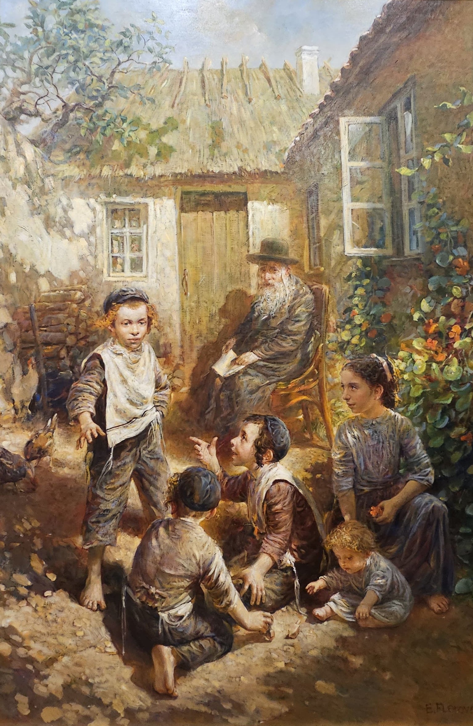 Playing in the Courtyard